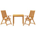 Set mobilier de grădină, 3 piese, 85x85x74 cm, lemn masiv de acacia - WALTI WALTI