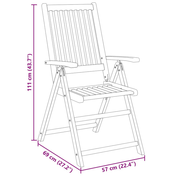 Set mobilier de grădină, 3 piese, 85x85x74 cm, lemn masiv de acacia - WALTI WALTI