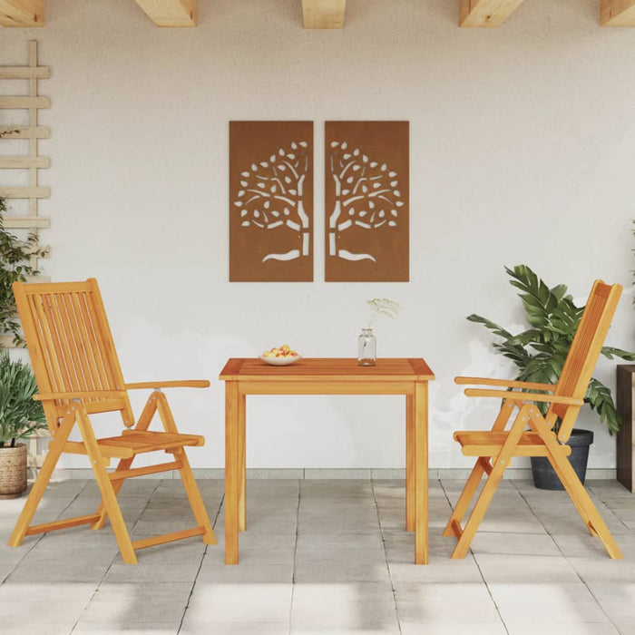 Set mobilier de grădină, 3 piese, 85x85x74 cm, lemn masiv de acacia - WALTI WALTI