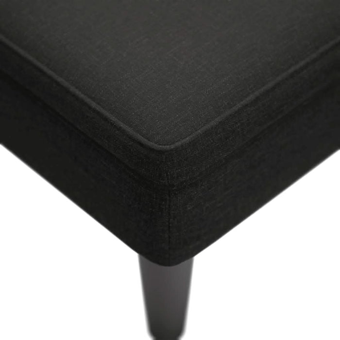 Șezlong cu pernă și cotieră dreaptă, negru, textil - WALTI WALTI