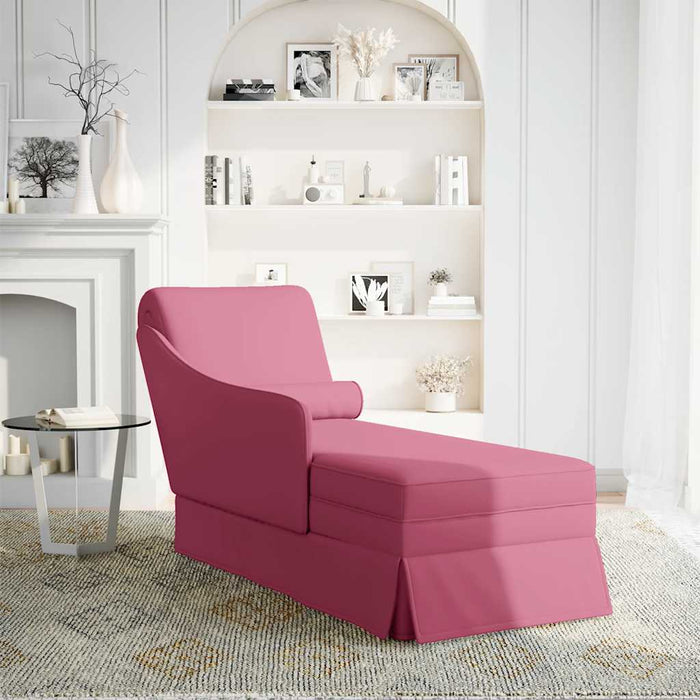 Șezlong cu șezlong și cotieră dreaptă Wine Red Velvet - WALTI WALTI