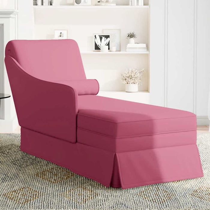 Șezlong cu șezlong și cotieră dreaptă Wine Red Velvet - WALTI WALTI