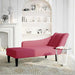 Sezlong cu cotiera dreapta Wine Red Velvet - WALTI WALTI