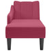 Sezlong cu cotiera dreapta Wine Red Velvet - WALTI WALTI