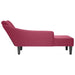Sezlong cu cotiera dreapta Wine Red Velvet - WALTI WALTI