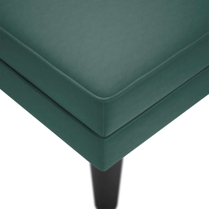Șezlong cu pernă și cotieră dreapta, verde închis, catifea - WALTI WALTI