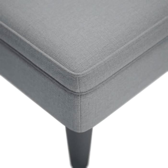 Șezlong cu pernă și cotieră dreaptă, gri deschis, textil - WALTI WALTI