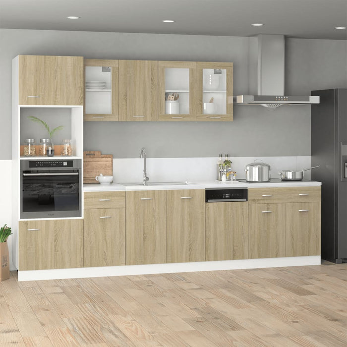 Dulap cuptor microunde “Lyon”, stejar Sonoma, 60 x 57 x 207 cm WALTI