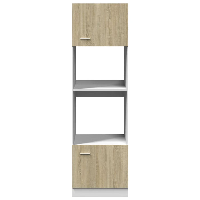 Dulap cuptor microunde “Lyon”, stejar Sonoma, 60 x 57 x 207 cm WALTI