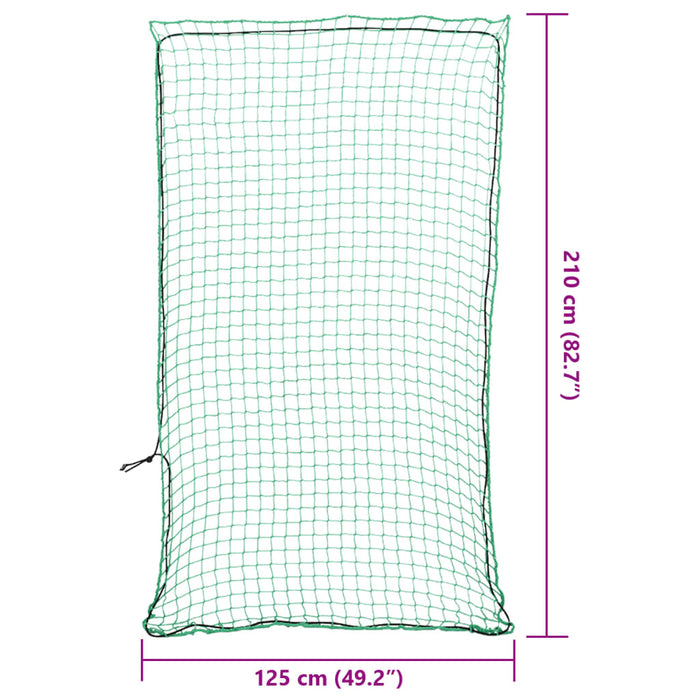 Plasă de remorcă cu funie elastică, verde, 2,1x1,25 m, PP - WALTI WALTI