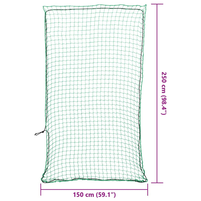 Plasă de remorcă cu funie elastică, verde, 2,5x1,5 m, PP - WALTI WALTI
