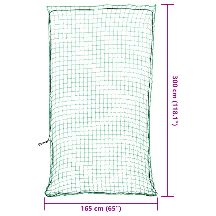 Plasă de remorcă cu funie elastică, verde, 3x1,65 m, PP - WALTI WALTI