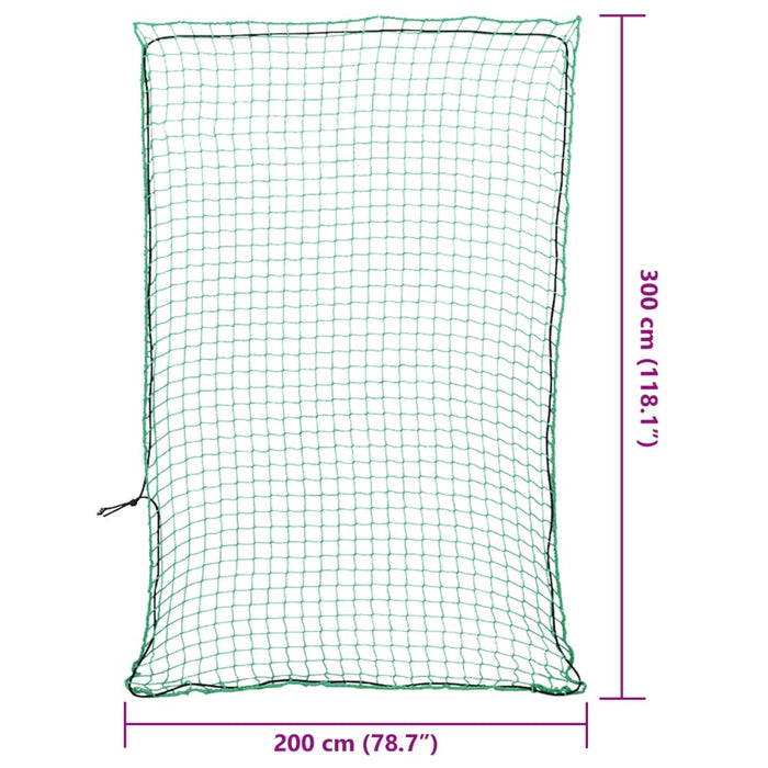Plasă de remorcă cu funie elastică, verde, 3x2 m, PP - WALTI WALTI
