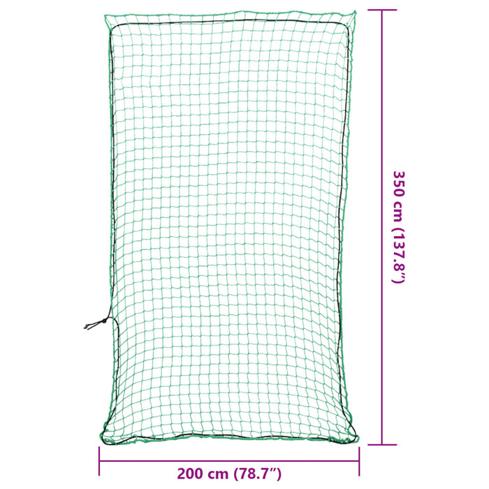 Plasă de remorcă cu funie elastică, verde, 3,5x2 m, PP - WALTI WALTI