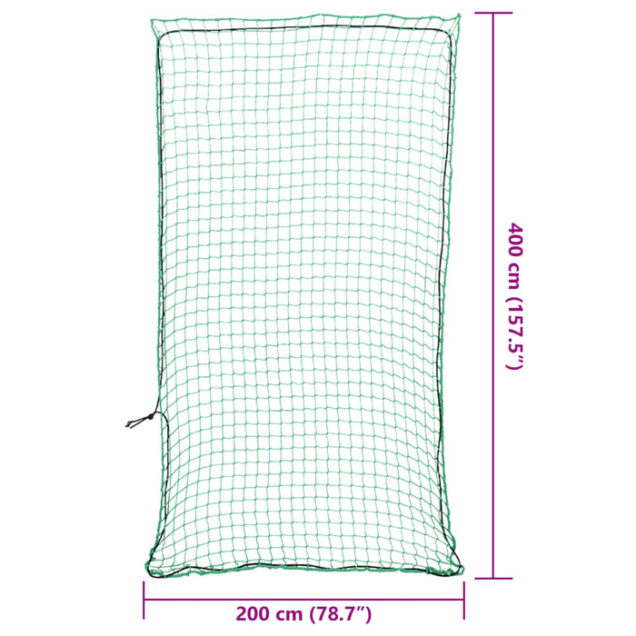 Plasă de remorcă cu funie elastică, verde, 4x2 m, PP - WALTI WALTI