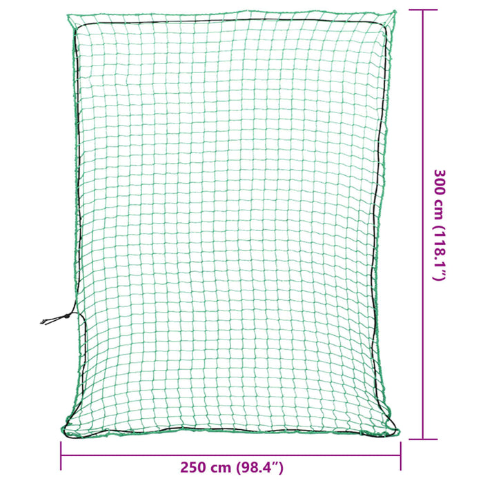 Plasă de remorcă cu funie elastică, verde, 3x2,5 m, PP - WALTI WALTI