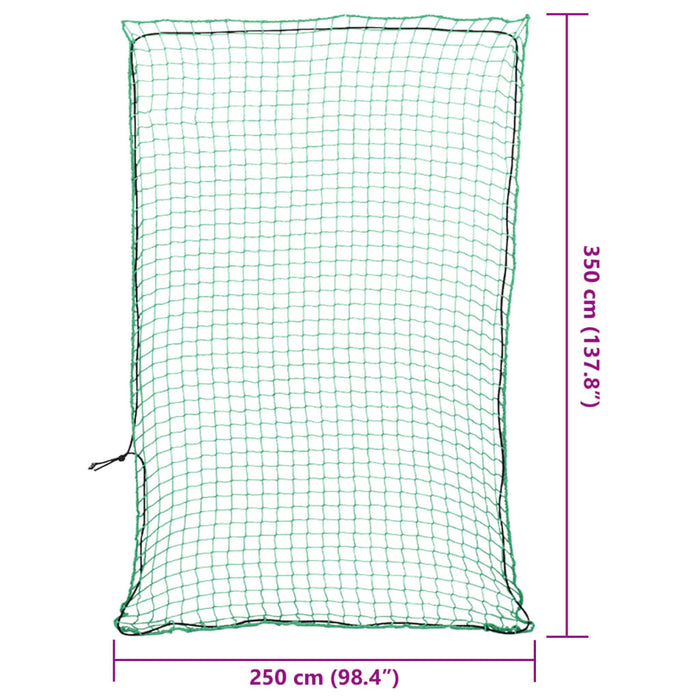 Plasă de remorcă cu funie elastică, verde, 3,5x2,5 m, PP - WALTI WALTI