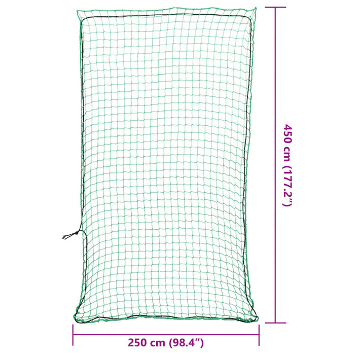 Plasă de remorcă cu funie elastică, verde, 4,5x2,5 m, PP - WALTI WALTI