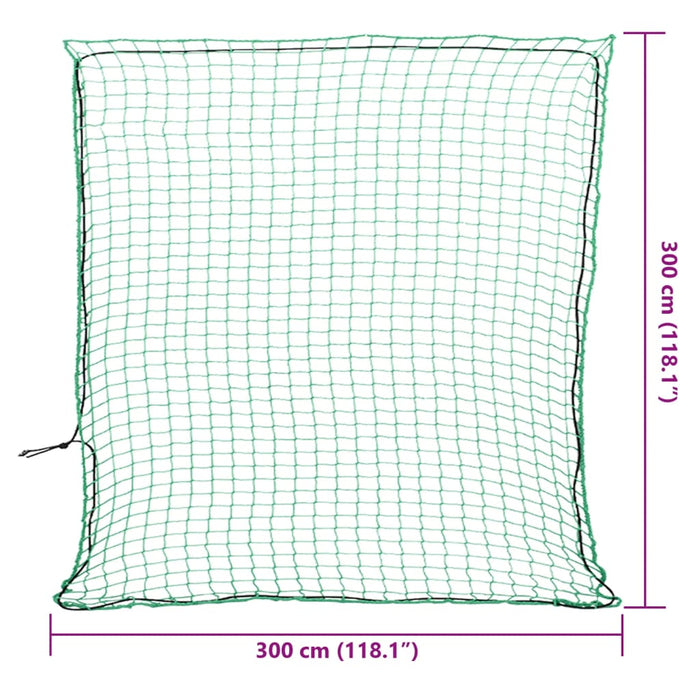 Plasă de remorcă cu funie elastică, verde, 3x3 m, PP - WALTI WALTI