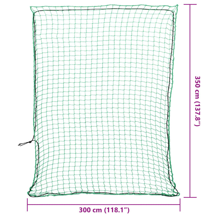 Plasă de remorcă cu funie elastică, verde, 3,5x3 m, PP - WALTI WALTI