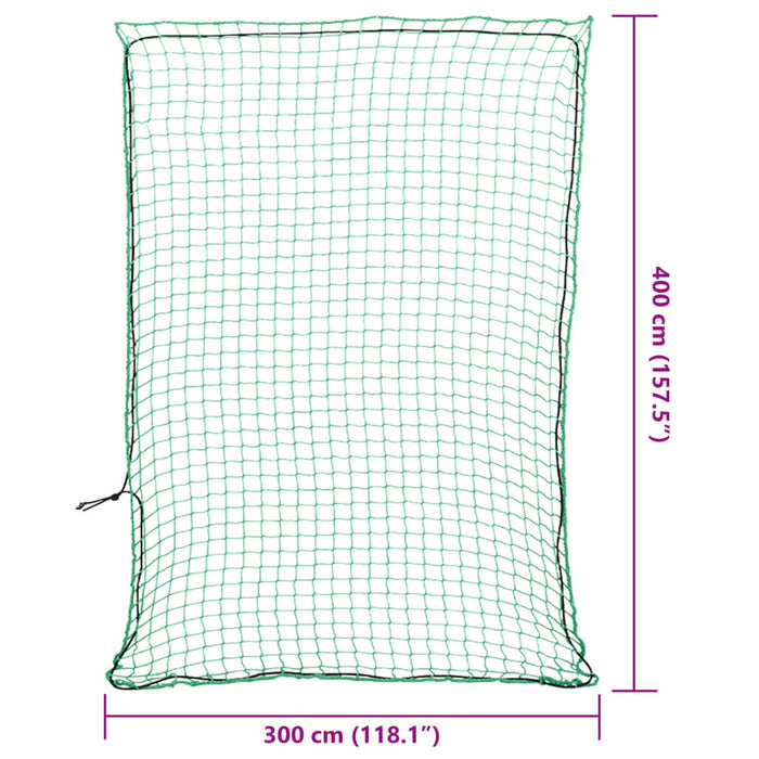 Plasă de remorcă cu funie elastică, verde, 4x3 m, PP - WALTI WALTI