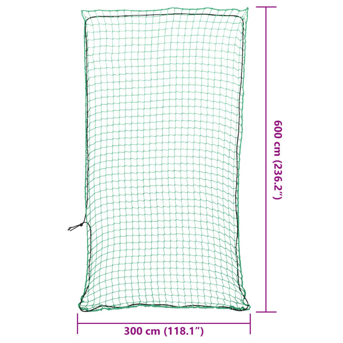 Plasă de remorcă cu funie elastică, verde, 6x3 m, PP - WALTI WALTI
