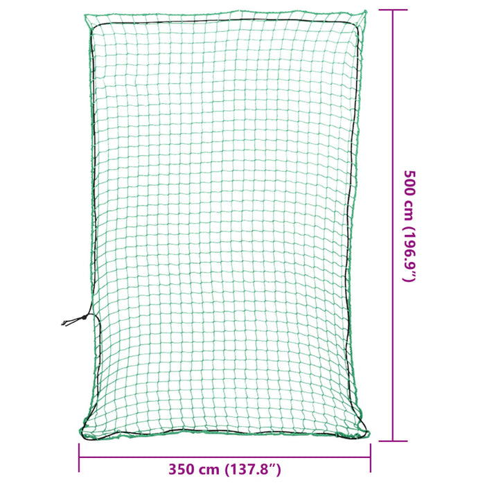 Plasă de remorcă cu funie elastică, verde, 5x3,5 m, PP - WALTI WALTI