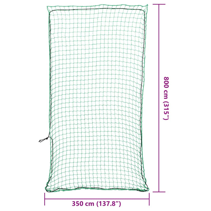 Plasă de remorcă cu funie elastică, verde, 8x3,5 m, PP - WALTI WALTI