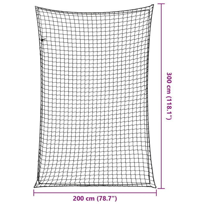 Plasă de remorcă cu funie elastică, negru, 3x2 m, PP - WALTI WALTI