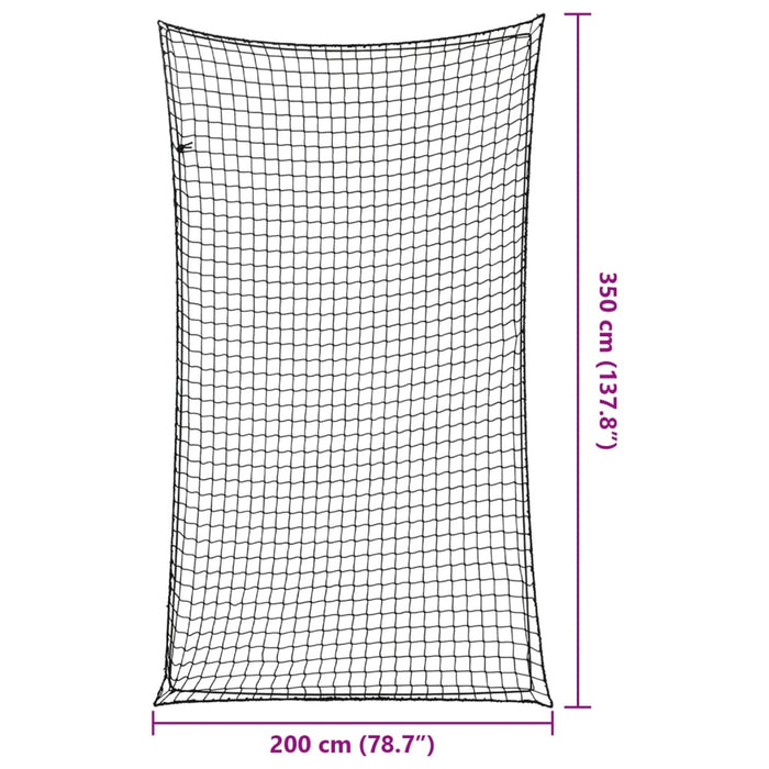Plasă de remorcă cu funie elastică, negru, 3,5x2 m, PP - WALTI WALTI
