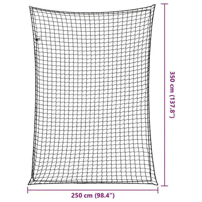 Plasă de remorcă cu funie elastică, negru, 3,5x2,5 m, PP - WALTI WALTI