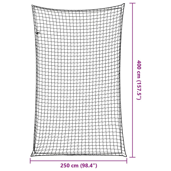 Plasă de remorcă cu funie elastică, negru, 4x2,5 m, PP - WALTI WALTI