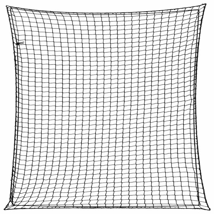 Plasă de remorcă cu funie elastică, negru, 3x3 m, PP WALTI
