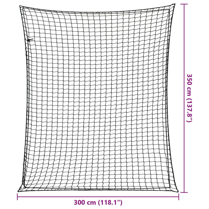 Plasă de remorcă cu funie elastică, negru, 3,5x3 m, PP - WALTI WALTI