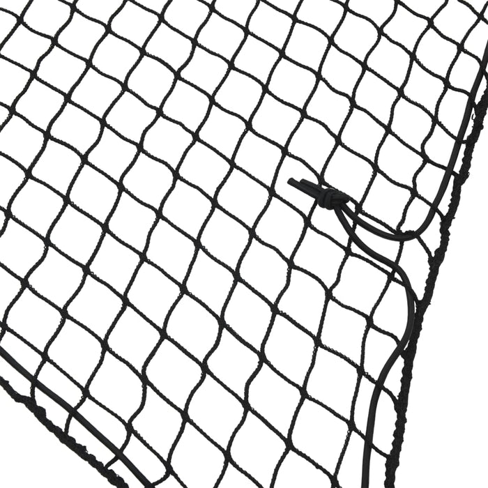 Plasă de remorcă cu funie elastică, negru, 4x3 m, PP - WALTI WALTI