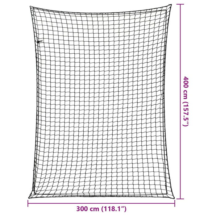 Plasă de remorcă cu funie elastică, negru, 4x3 m, PP - WALTI WALTI