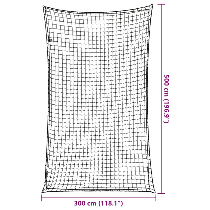 Plasă de remorcă cu funie elastică, negru, 5x3 m, PP - WALTI WALTI