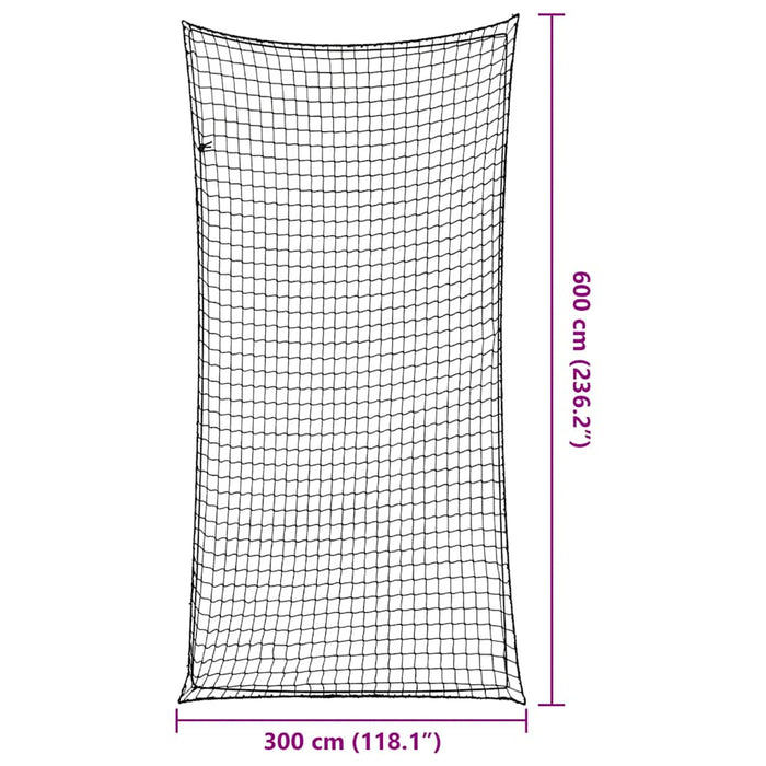 Plasă de remorcă cu funie elastică, negru, 6x3 m, PP - WALTI WALTI