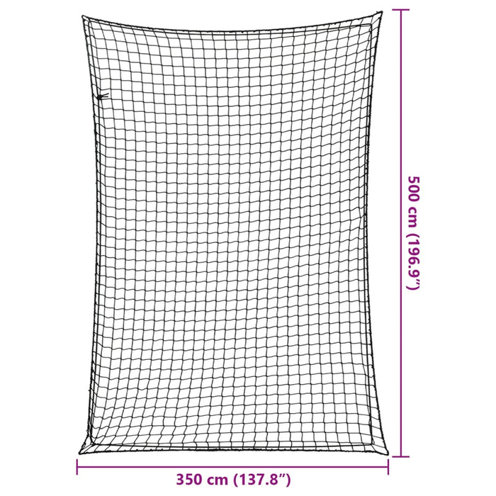 Plasă de remorcă cu funie elastică, negru, 5x3,5 m, PP - WALTI WALTI