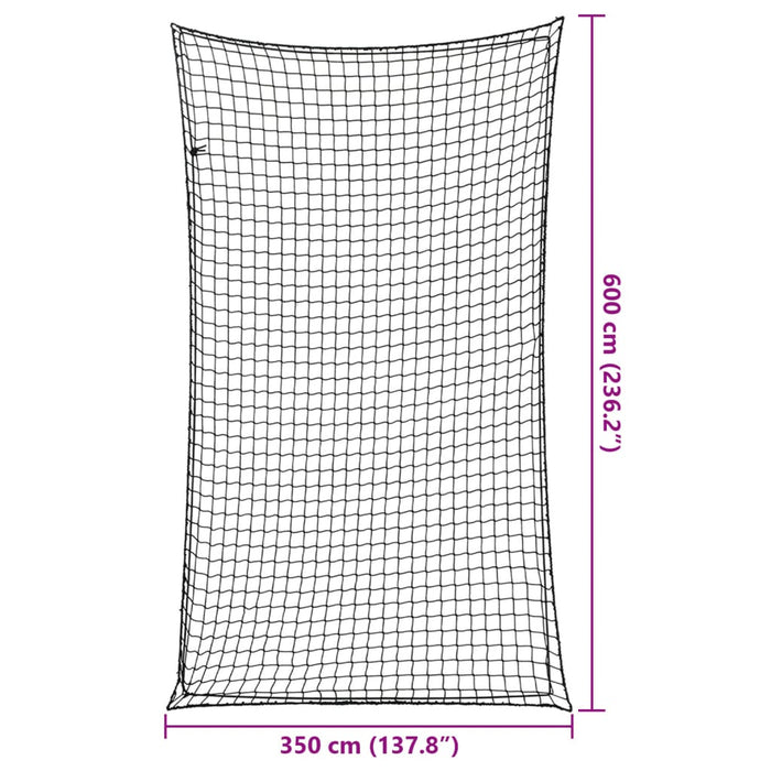 Plasă de remorcă cu funie elastică, negru, 6x3,5 m, PP - WALTI WALTI