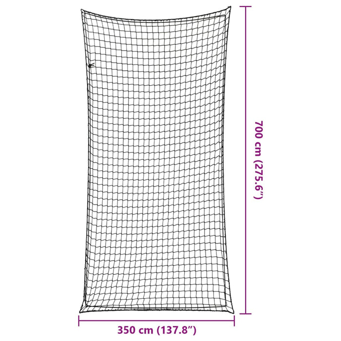 Plasă de remorcă cu funie elastică, negru, 7x3,5 m, PP - WALTI WALTI