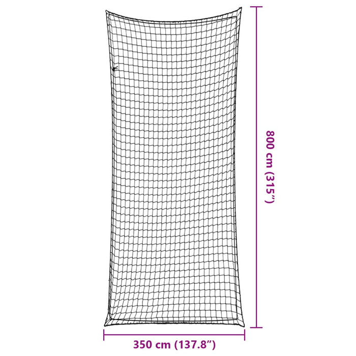 Plasă de remorcă cu funie elastică, negru, 8x3,5 m, PP - WALTI WALTI