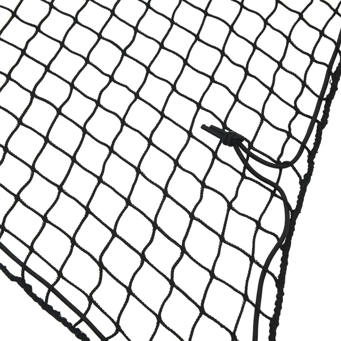Plasă de remorcă cu funie elastică, negru, 4x4 m, PP - WALTI WALTI
