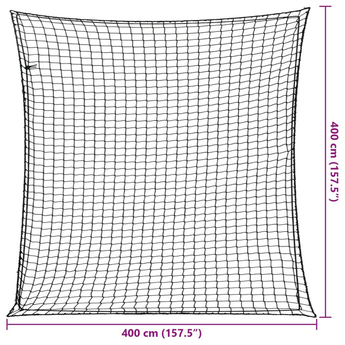 Plasă de remorcă cu funie elastică, negru, 4x4 m, PP - WALTI WALTI