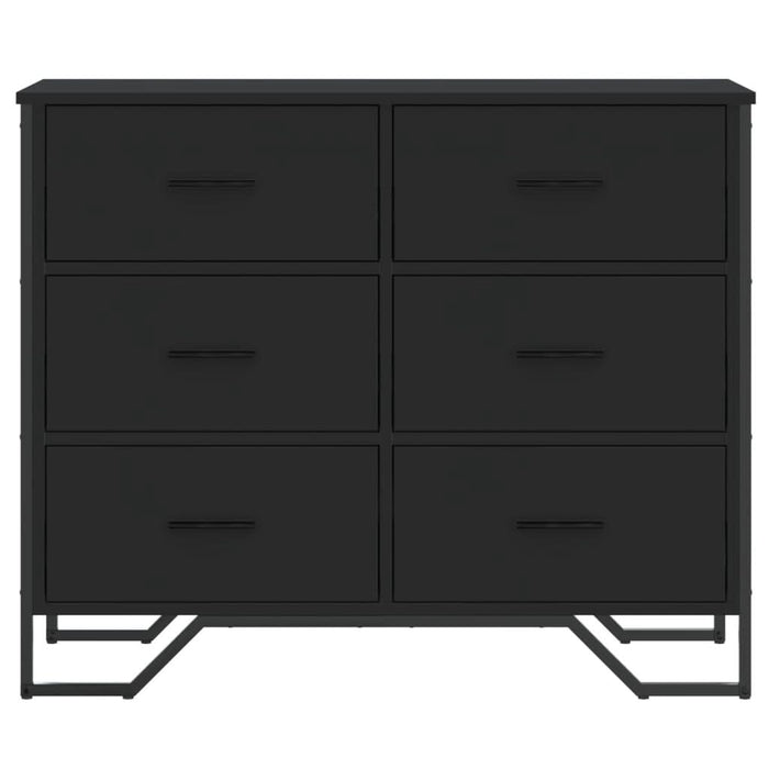 Comodă cu sertare, negru, 91x35,5x74,5 cm, lemn prelucrat - WALTI WALTI