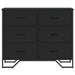 Comodă cu sertare, negru, 91x35,5x74,5 cm, lemn prelucrat - WALTI WALTI