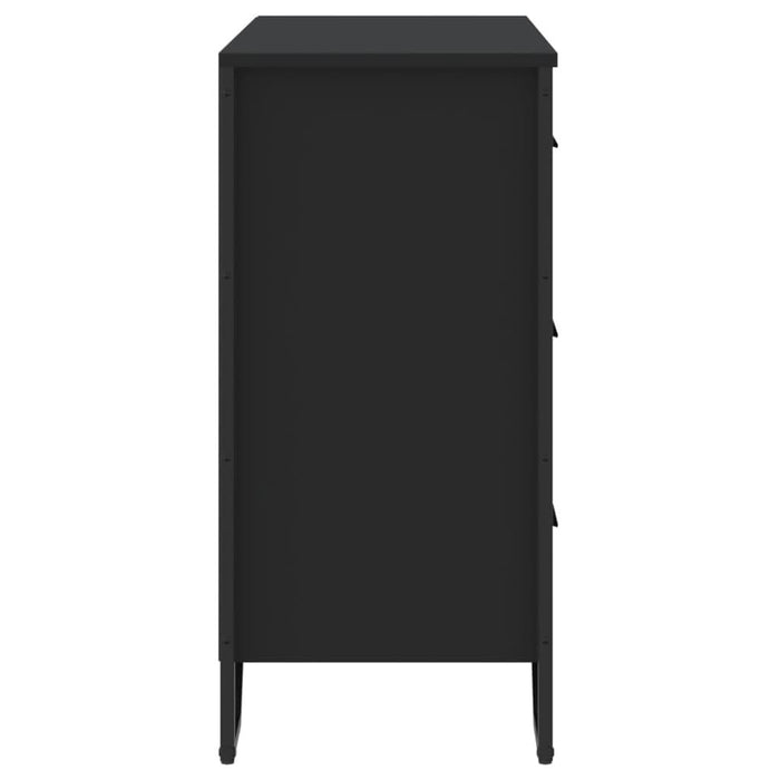 Comodă cu sertare, negru, 91x35,5x74,5 cm, lemn prelucrat - WALTI WALTI