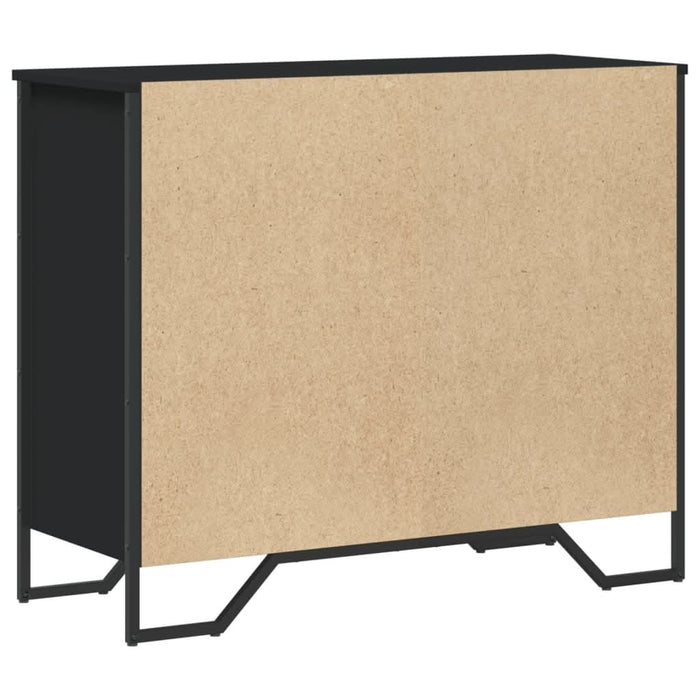 Comodă cu sertare, negru, 91x35,5x74,5 cm, lemn prelucrat - WALTI WALTI