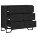 Comodă cu sertare, negru, 91x35,5x74,5 cm, lemn prelucrat - WALTI WALTI