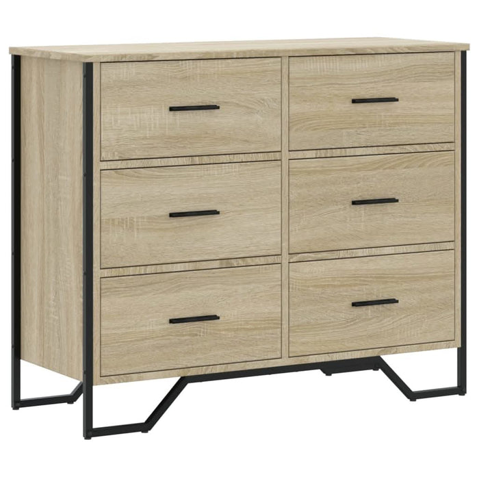 Comodă cu sertare, stejar sonoma 91x35,5x74,5 cm lemn prelucrat - WALTI WALTI
